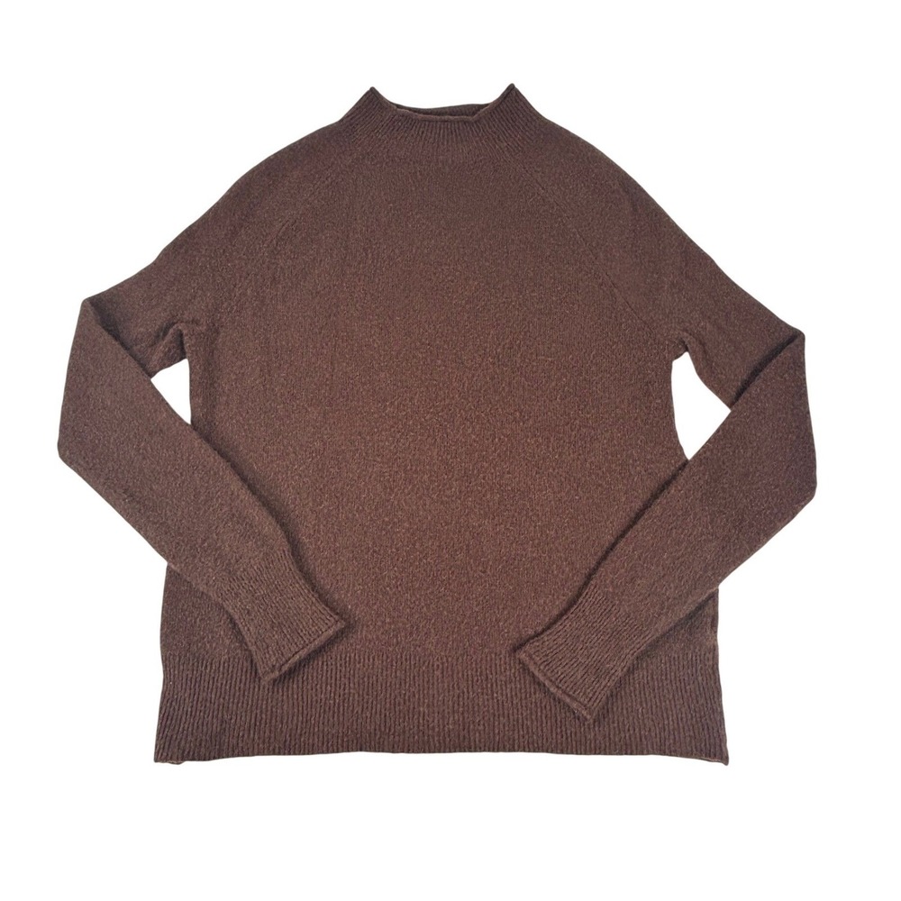 J Crew Roll Neck Sweater Wool Alpaca Roll Neck Fisherman Preppy Cozy Women XS